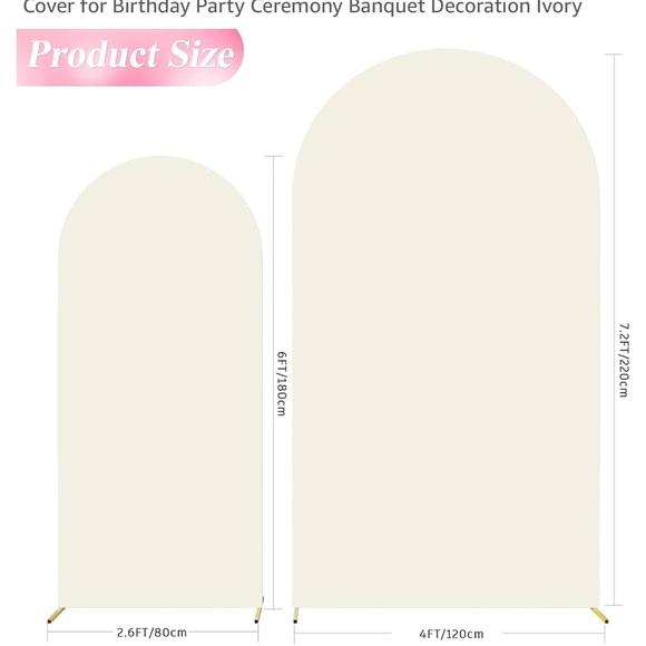 Cream Elastic Spandex Cover - Picture 2 of 3